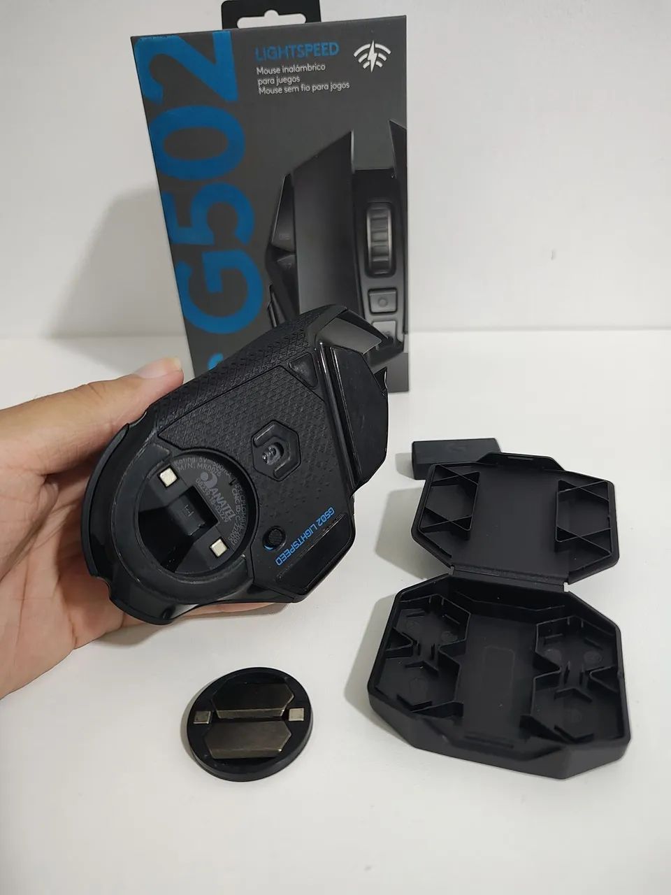 Mouse Gamer Logitech G502 Lightspeed Wireless com Caixa e Acessórios - Foto 3