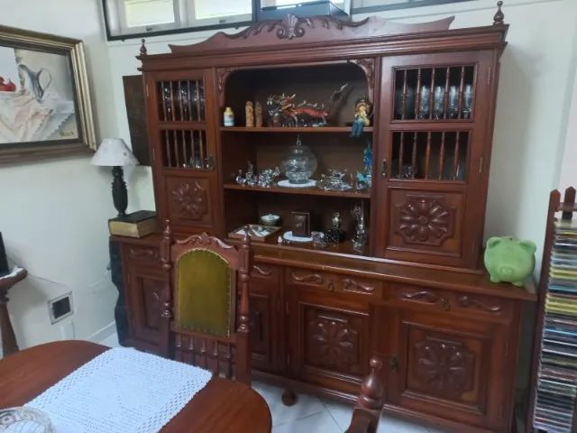 vendo jogo colonial com mesa e armario  - Foto 3