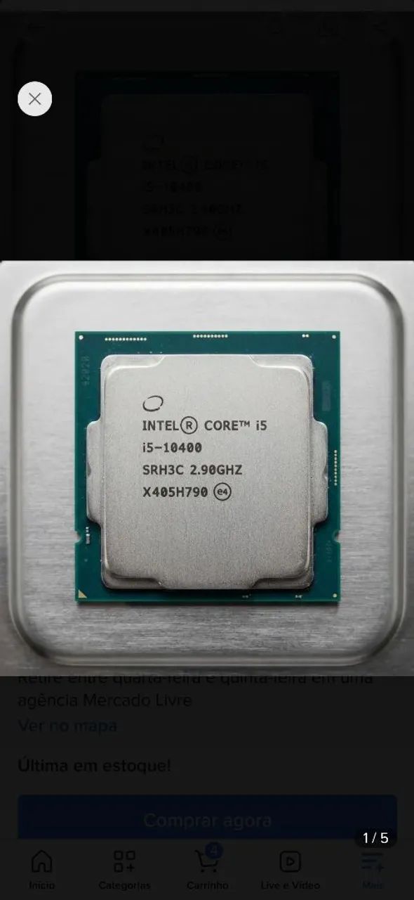 Processador intel core i5 10400