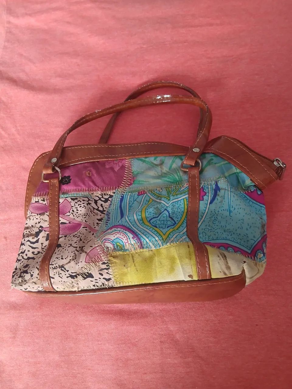 Bolsa vintage anos 2000 patchwork boho-chic  original  - Foto 2