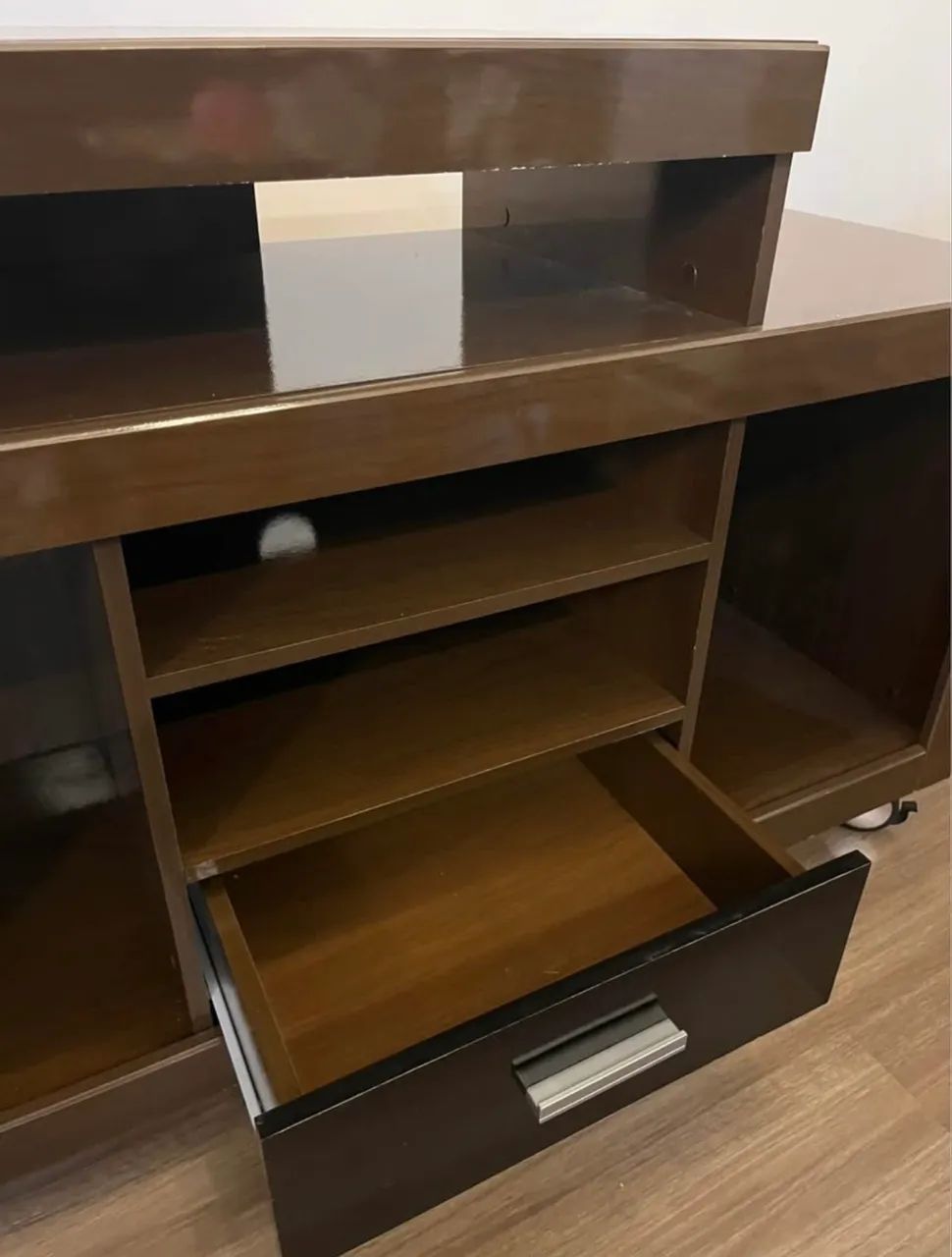 Rack Tv marrom e preto  - Foto 5