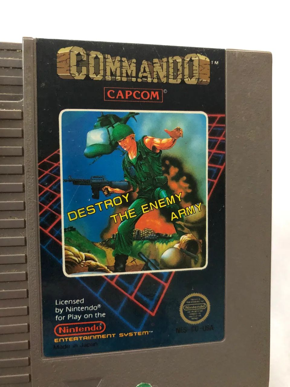 Cartucho commando capcom DESTROY THE ENEMY ARMY NINTENDO  - Foto 3