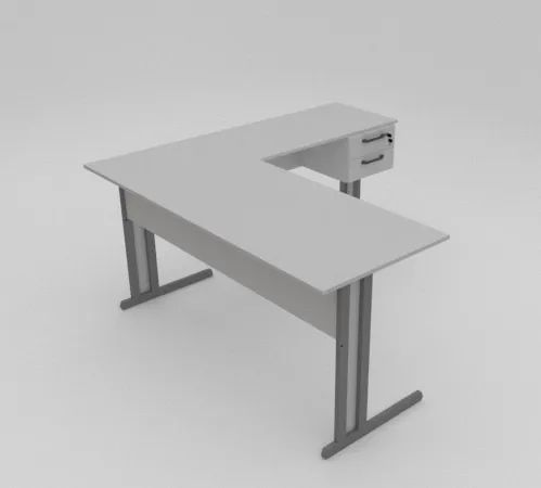 Mesa em L 1,20 x 1,50 - Com Gaveta