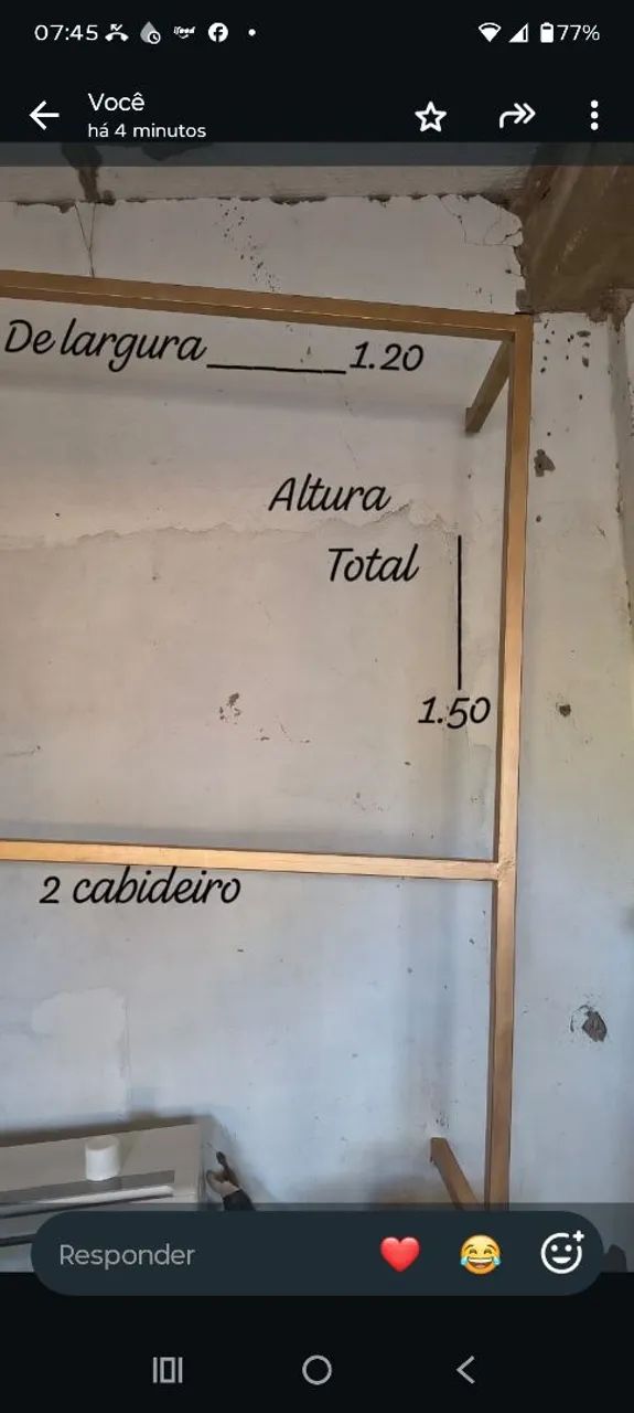 Vendo arara de parede para loja