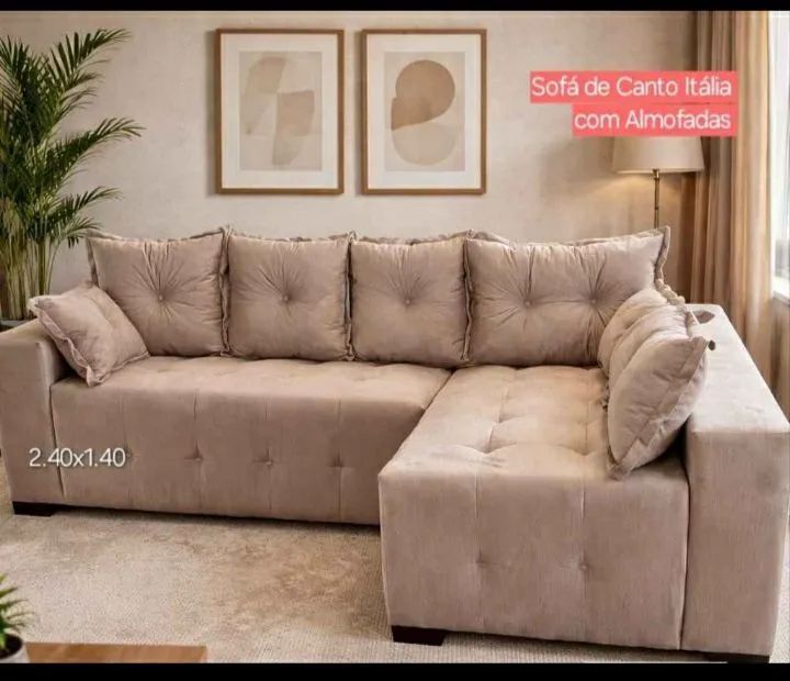 Sofá Itália com almofadas  - Foto 3
