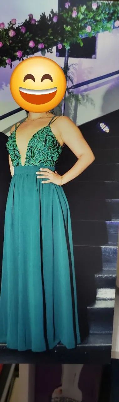 Vestido verde para festas e formaturas 