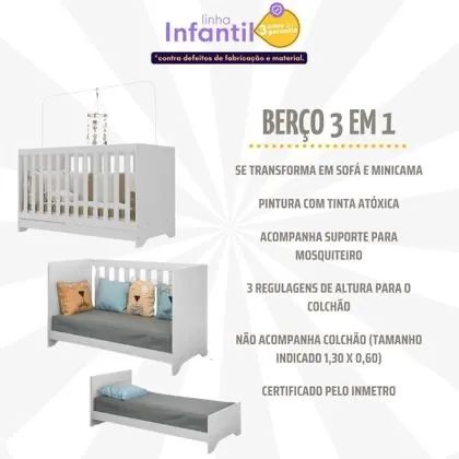 Berço 3 em 1 Evolutivo - Foto 2