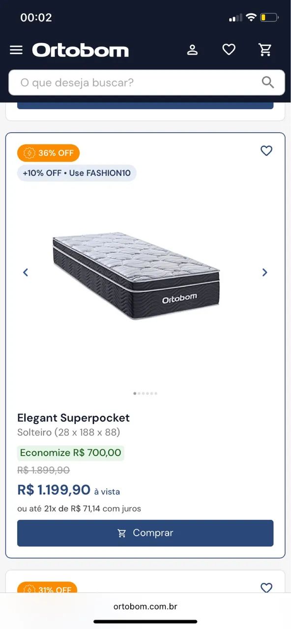 Cama box solteiro - Ortobom - Foto 4