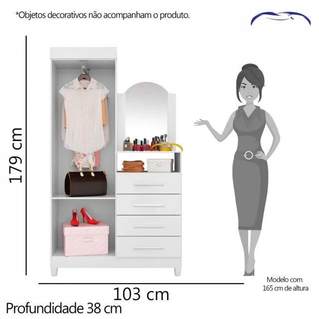  Guarda Roupa Cômoda e Penteadeira Nova, Entrego  - Foto 3