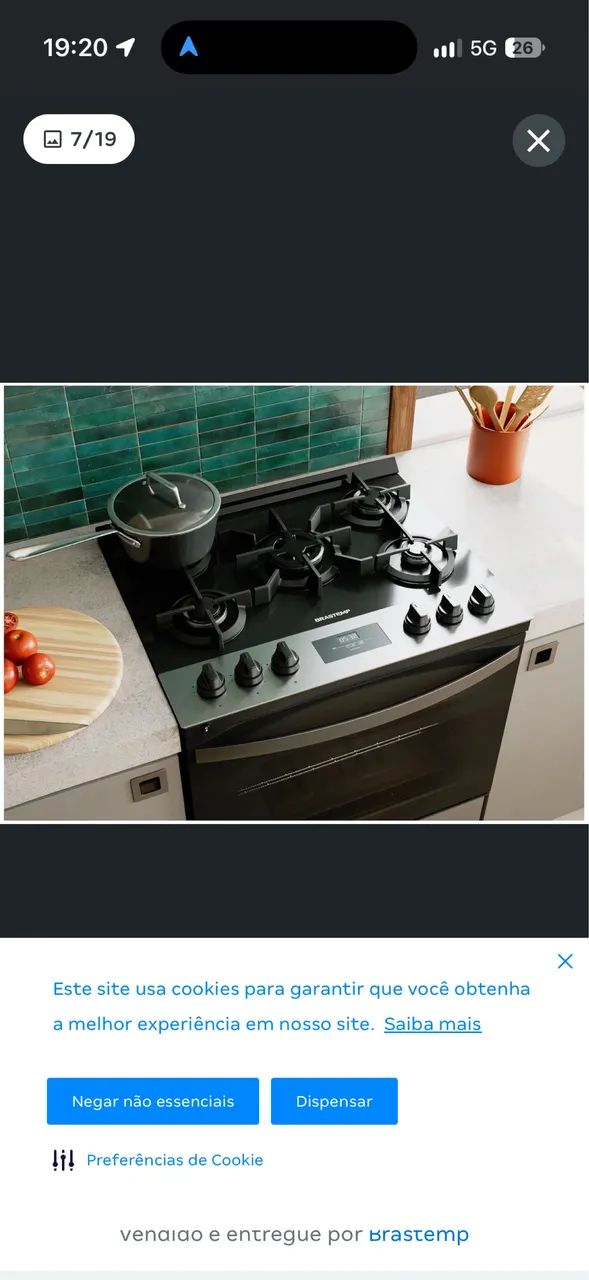 Fogão Brastemp 5 bocas automático mesa vidro - Foto 4