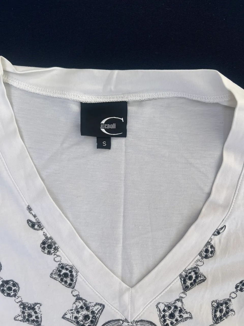 Blusa de malha marca Cavalli TAM P bordada - Foto 2
