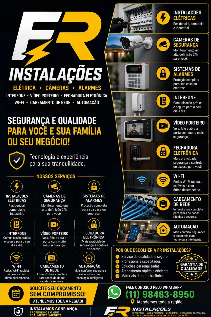 Serviço de câmaras e alarme 