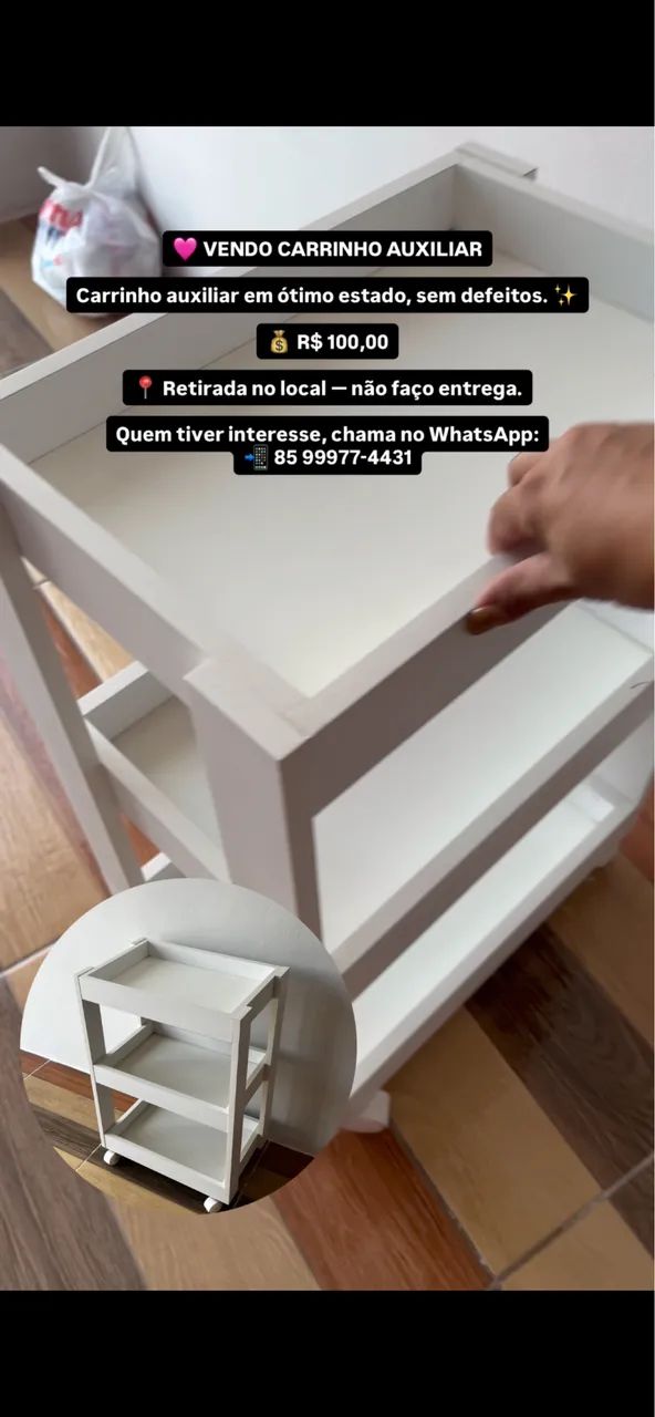 Carrinho auxiliar/Prateleira - Foto 2