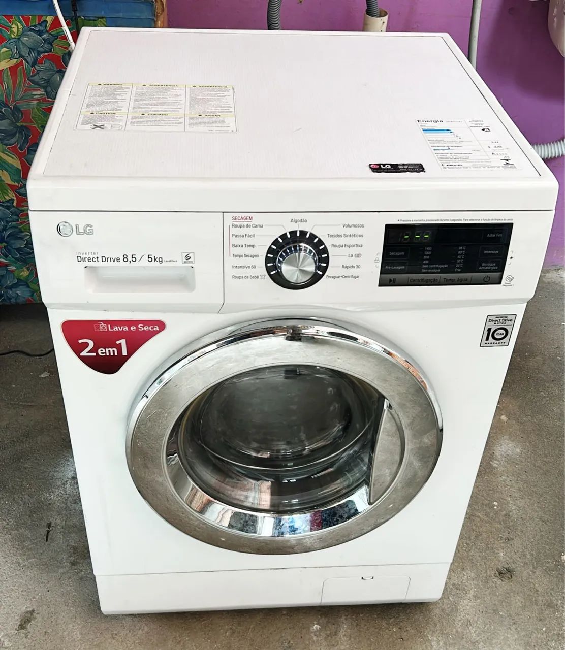 MÁQUINA LAVA E SECA LG 8,5kg com GARANTIA 