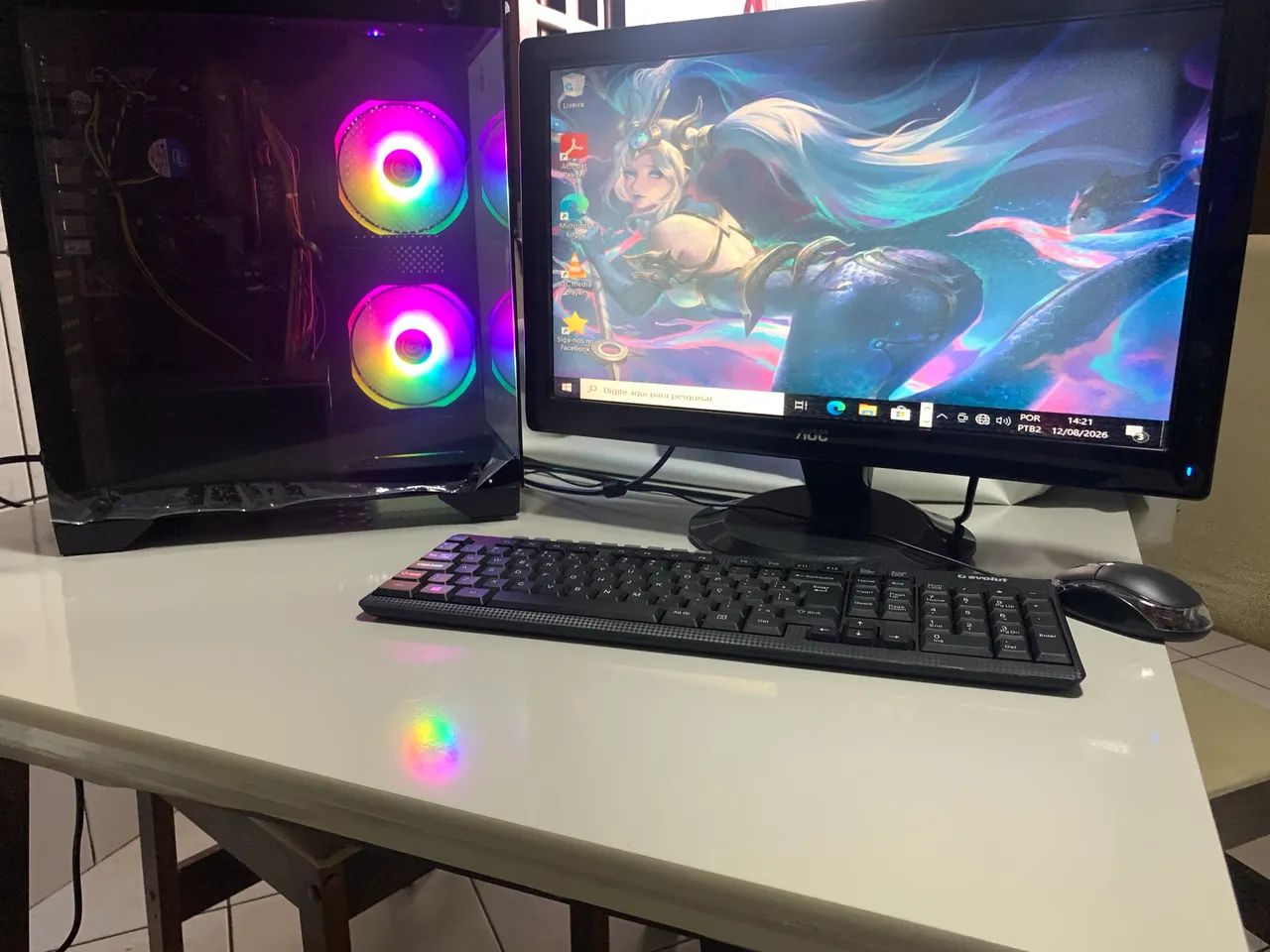 Computador gamer completo aquário 