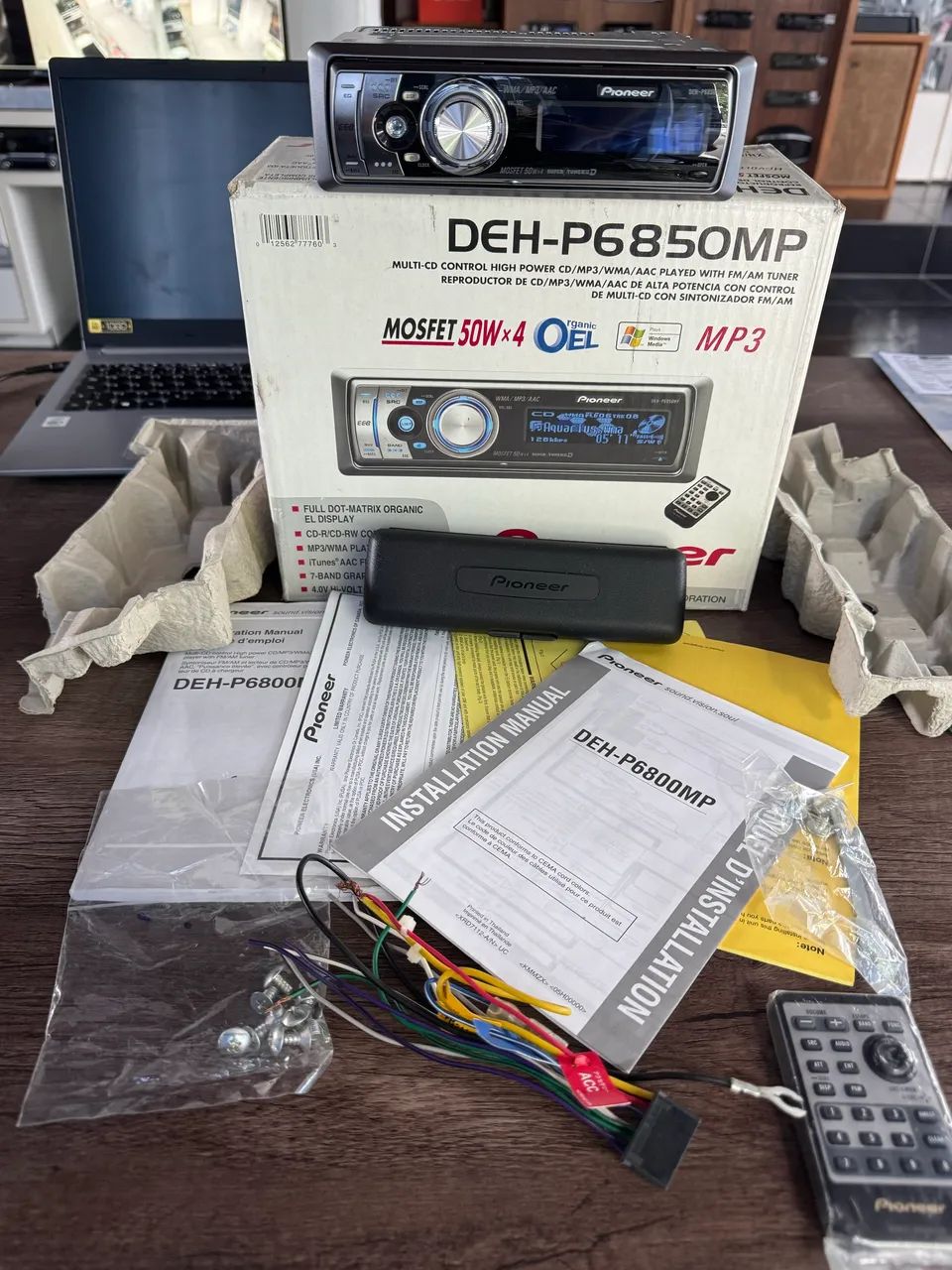 Cd rádio pioneer deh-p6850mp novo zero na embalagem com todos seus