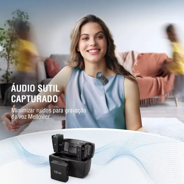 Microfone fifine M9 lapela Lacrado novo - Foto 4
