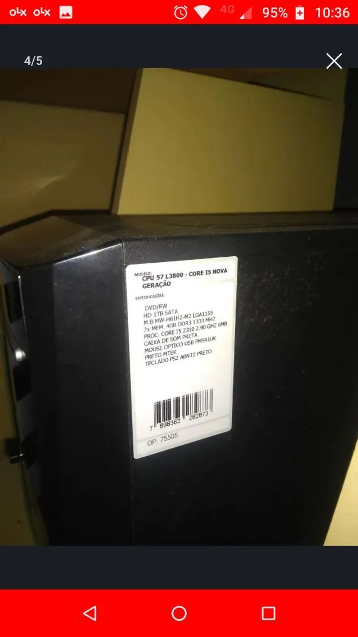 Vende computador completo com escrivaninha  - Foto 5