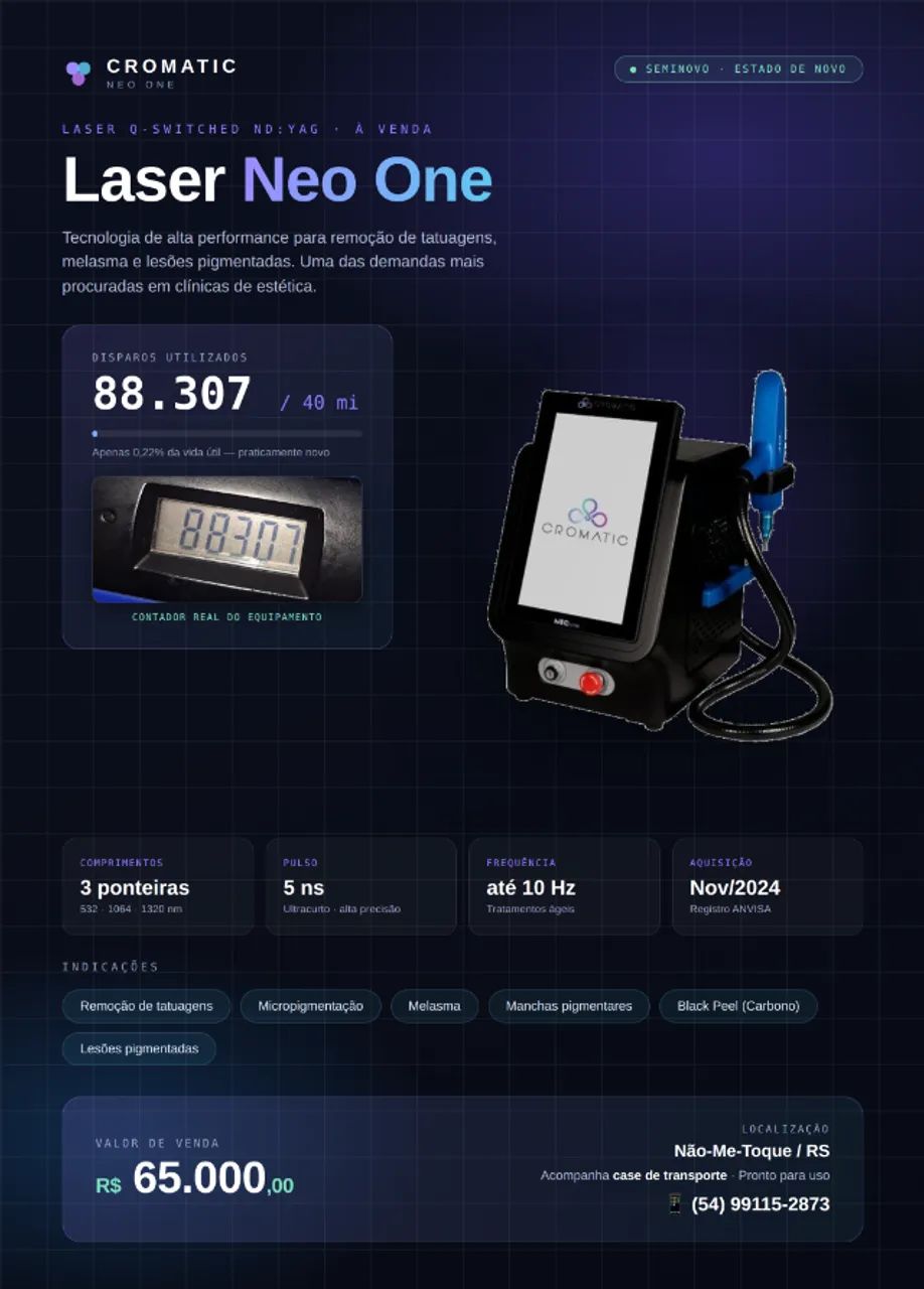 Aparelho Laser NEO ONE - CROMATIC