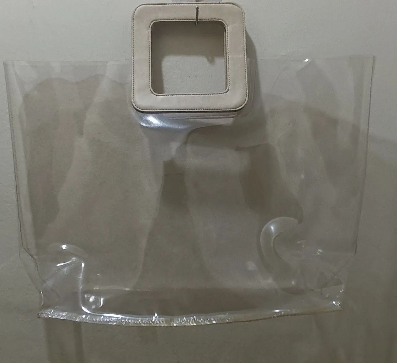 Bolsa transparente, alça de Pu