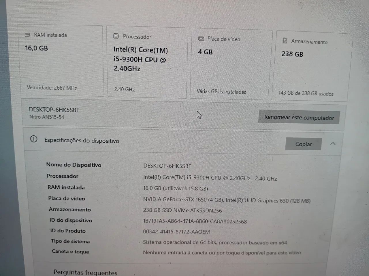 Acer nitro AN515