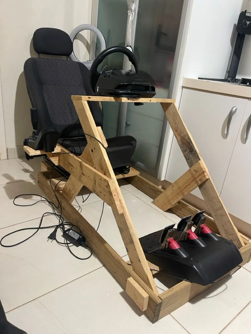 Cockpit g27 com banco de carro - Foto 3