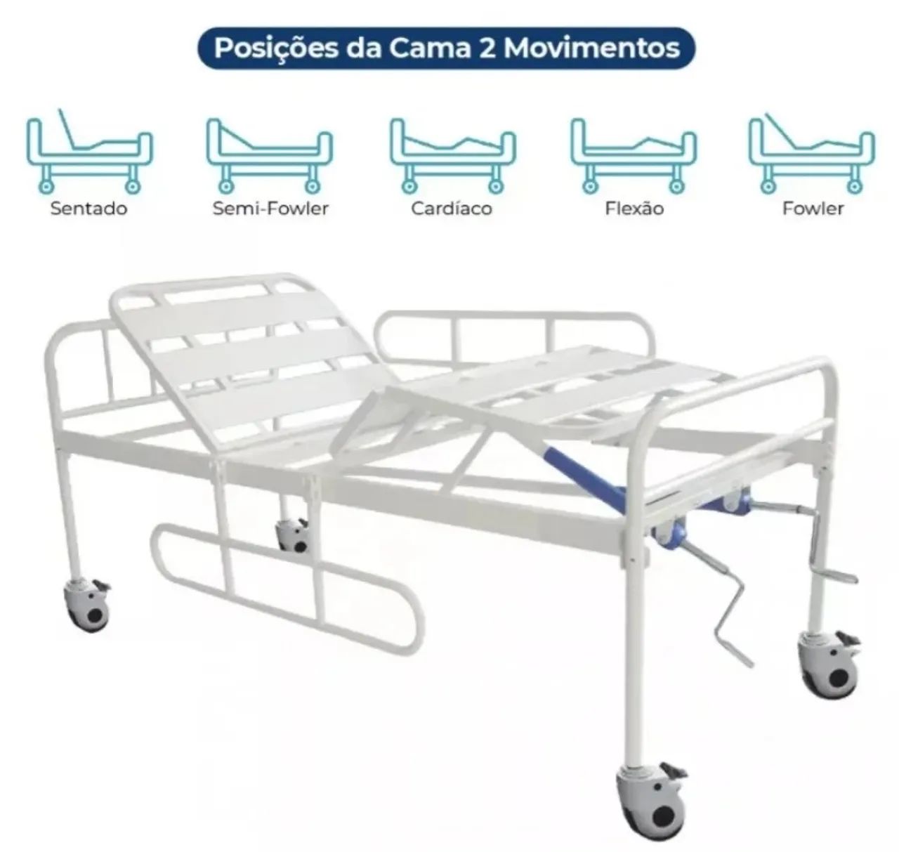 Cama Hospitalar Manual  - Foto 2