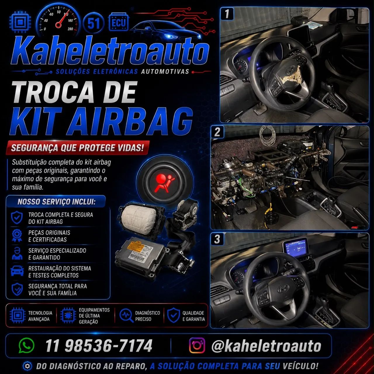 Troca de kit airbag 
