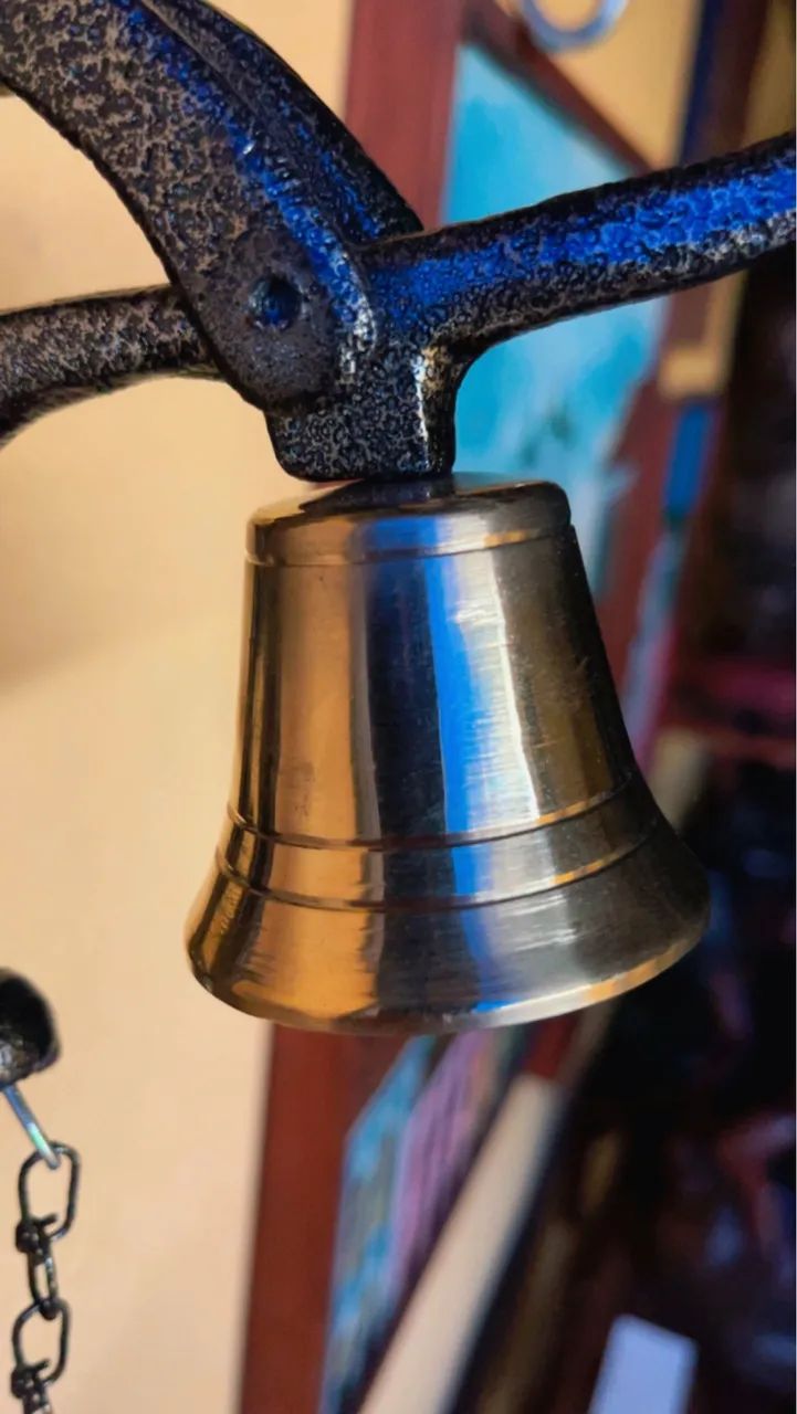 Lindo sino campainha de bronze e alumínio - Foto 4