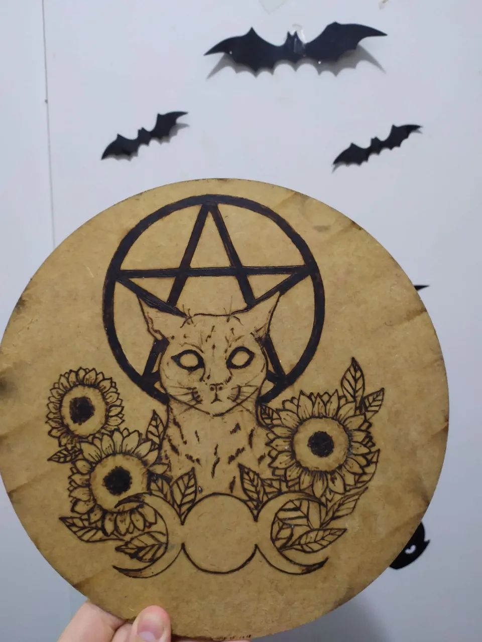 Arte em pirografia horror/bruxaria/ - Foto 3