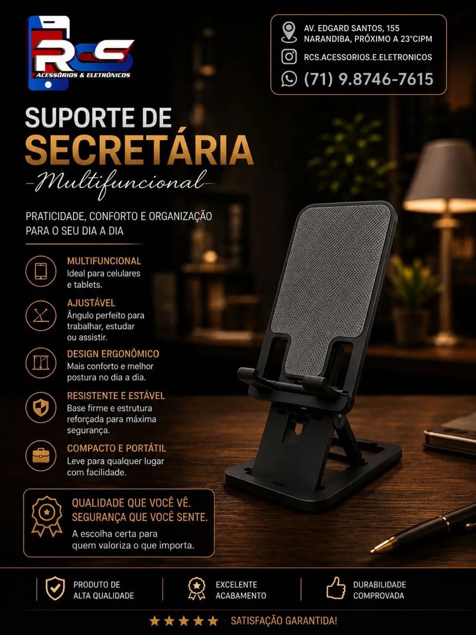 Suporte de mesa para celular