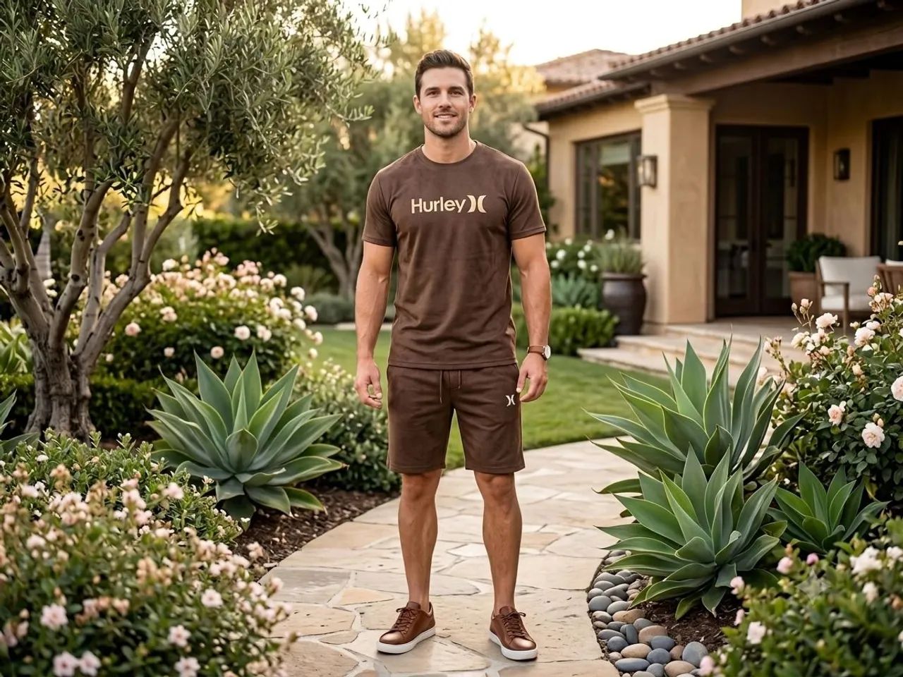 Conjunto masculino suedine