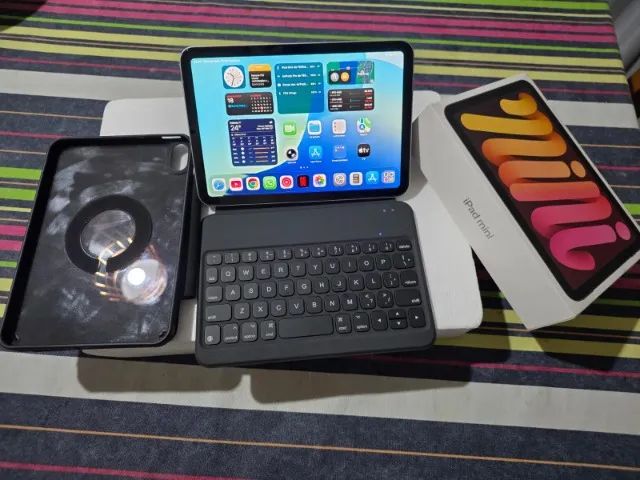 iPad mini 7 (A17 Pro) Wi-Fi 128GB - Completo + Capa Teclado e Película - Foto 4