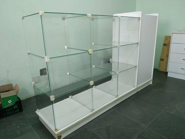 Balcão Caixa MDF /vidro