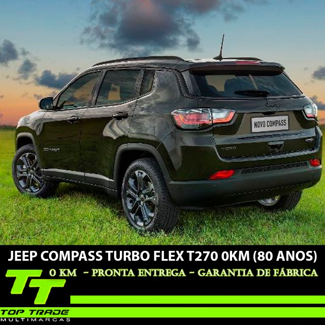 NOVO JEEP COMPASS 1.3 TURBO FLEX T270  80 ANOS  2022 0KM