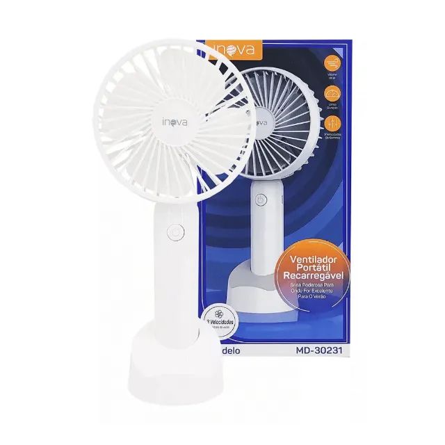 Ventilador Portátil Recarregável MD-30231 - Inova  cod: 4062