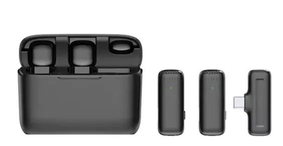 Microfone de lapela sem fio J13 Lavalier 2 em 1 - Foto 4