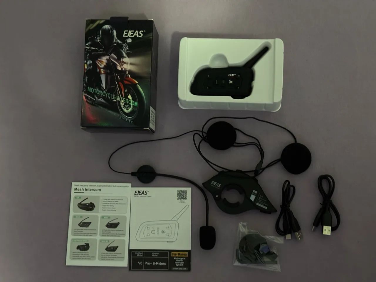 Intercomunicador para Motocicleta EJEAS V6 Pro+ 6 Pilotos com controle remoto de guidão - Foto 3