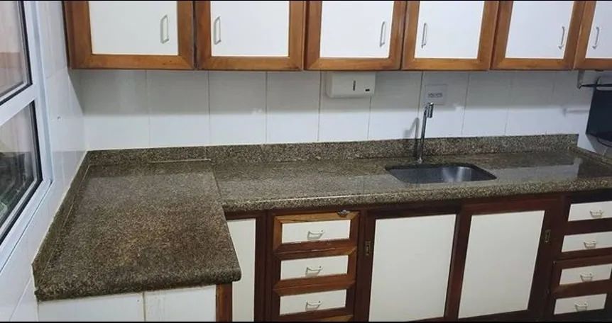 Pia em Marmore Amendôa com Balcão com cuba sem frontão! - Foto 2