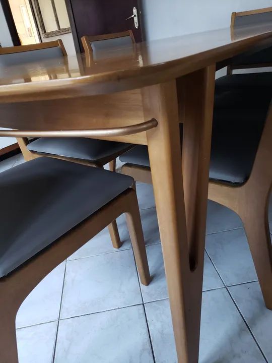 Mesa e cadeira de madeira maciça Tauari - Foto 2