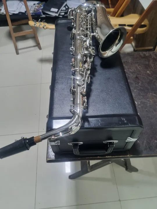 Sax Alto Mib Eagle niquelado  promoção  - Foto 5