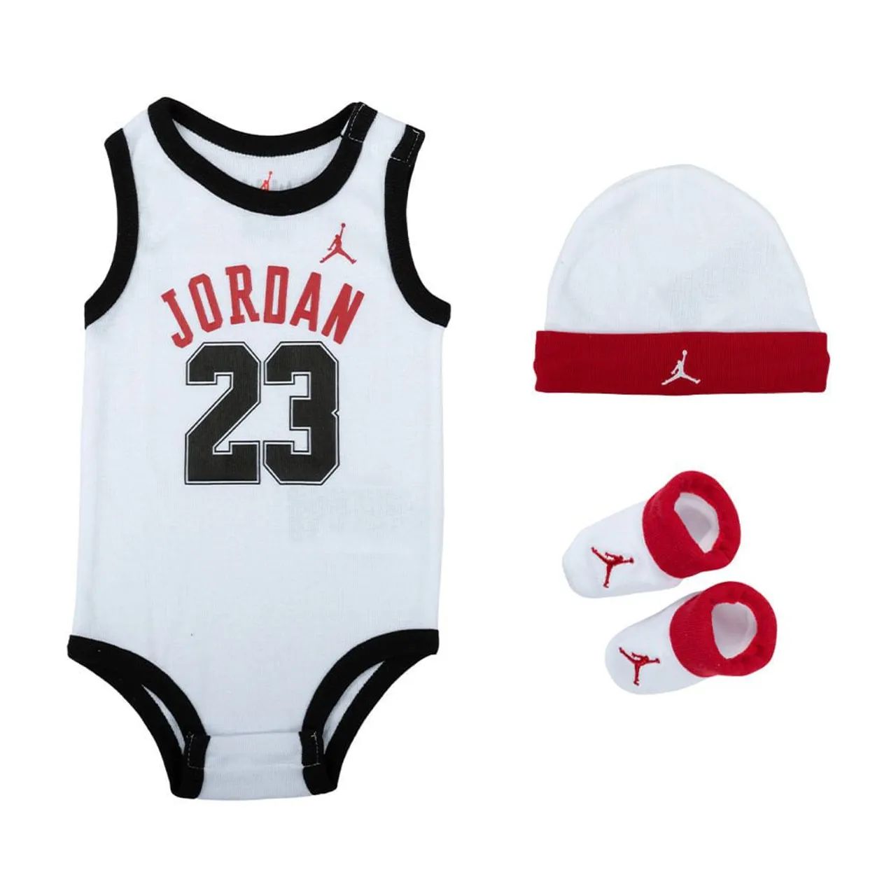 Conjunto Jordan Bebê - Body + Meia + Gorro - Tamanho 6 a 12 meses