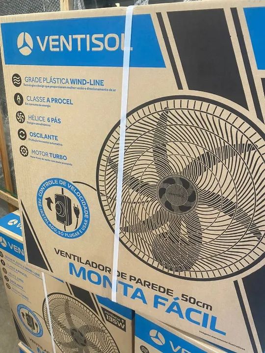 Ventilador de parede comercial 50 cm - 135 watts - 1 ano de garantia - ventisol - Foto 4