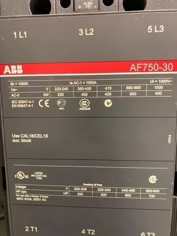 Contator Tripolar Af750-30 - Abb - Foto 2