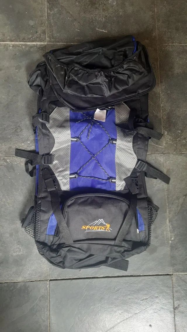 Mochila cargueira cargo treking caminhada acampamento 60 litros zerada 