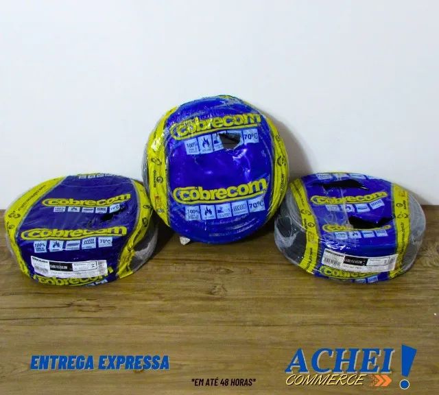 Cabo Flexível Cobrecom 4,0Mm Preto 100 Metros - Novo - Foto 2