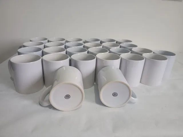 Kit Canecas Porcelana Branca + Caixinhas Brancas - Foto 2
