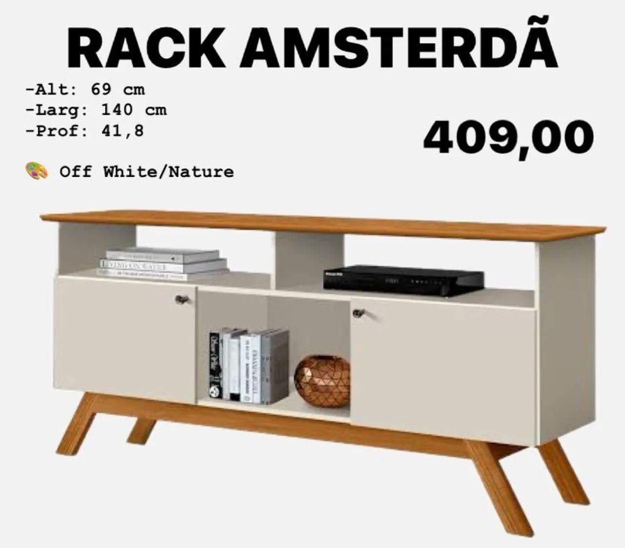 Rack Amsterdam 2 portas - ENTREGA HOJE !!! 