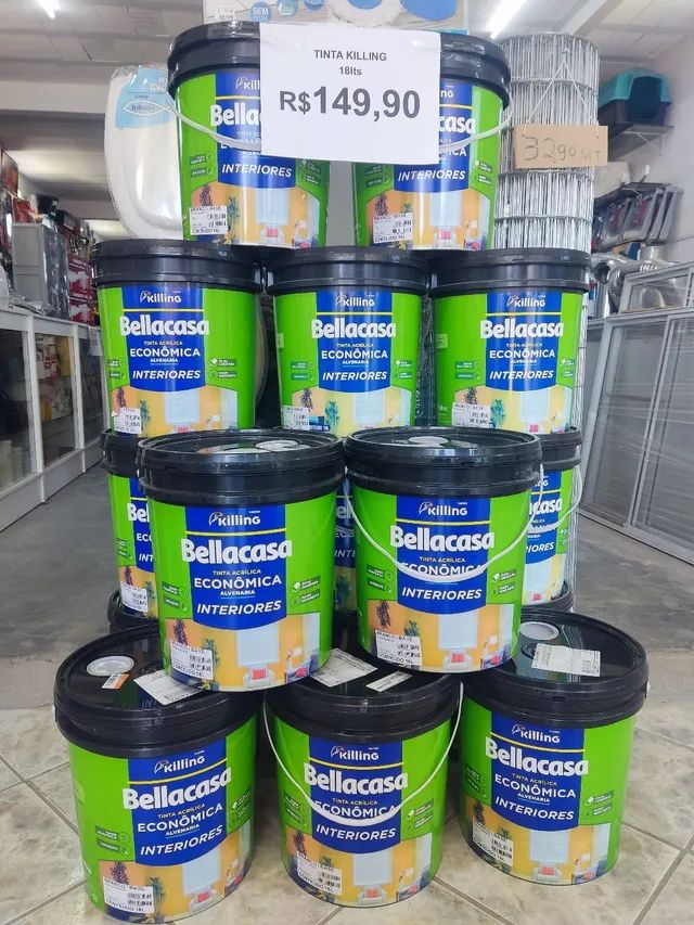 Tinta acrílica fosca interna 18 litros Killing 