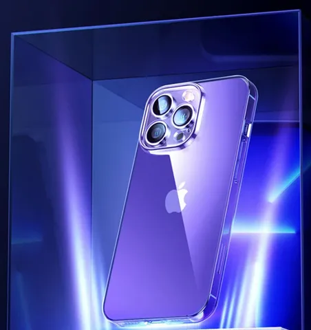 Capa de Luxo ultra fino transparente rígido para iphone 15 pro max
